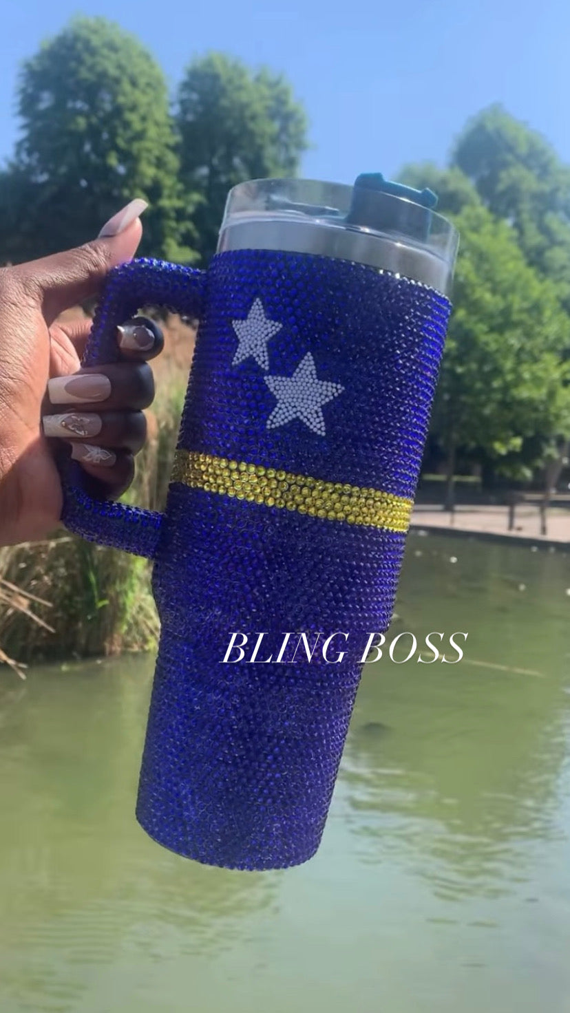 Bling tumbler with handle